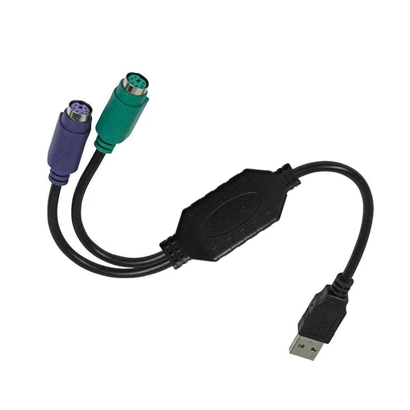 Adaptador de cable USB macho a PS2 hembra dual, convertidor USB a dos PS/2 para ratón, teclado, cable de computadora y más - imagen 2
