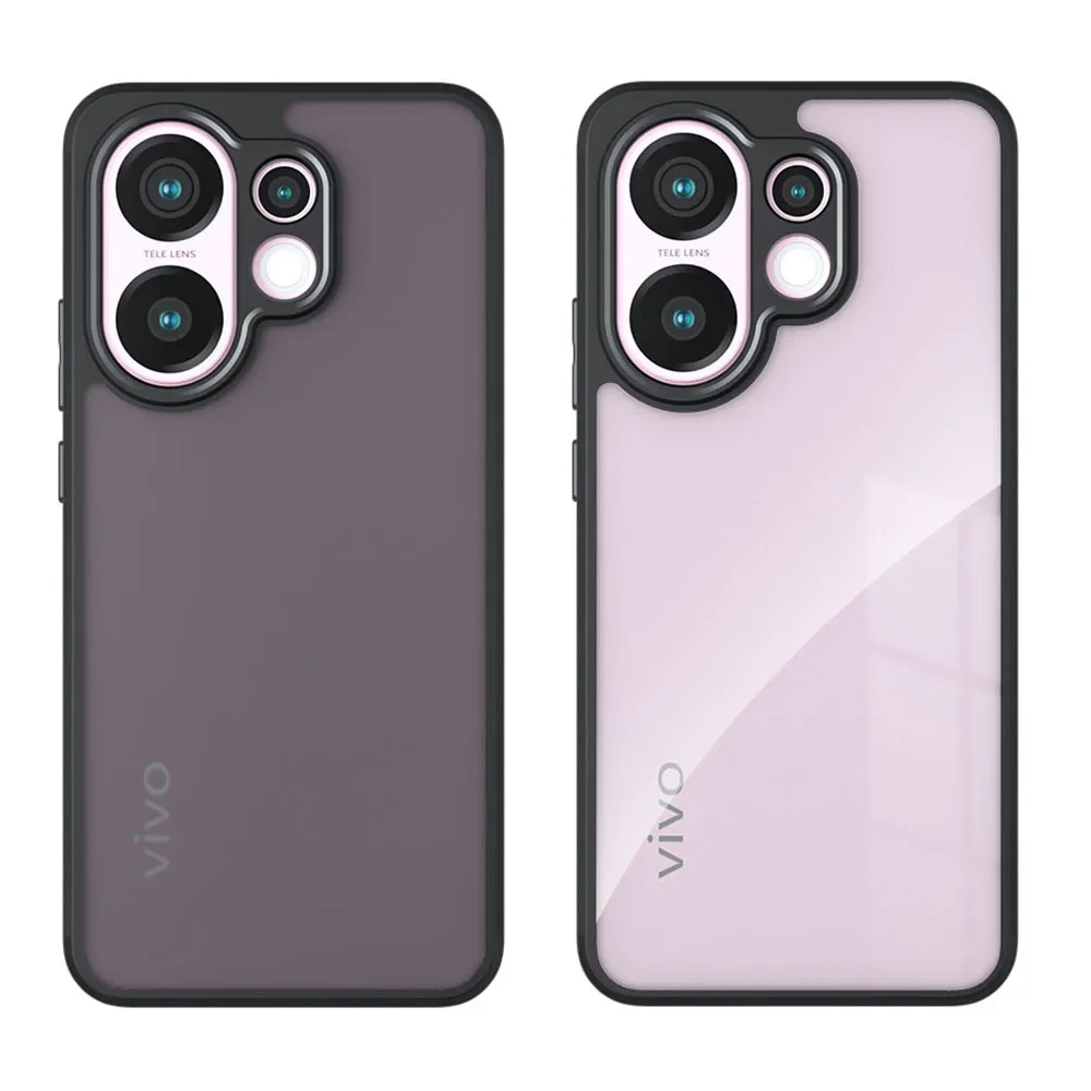 Funda acrílica mate para PC + TPU para VIVO X200 FE X200FE, funda protectora de lujo a prueba de golpes, cubierta dura transparente para VIVO S30 Pro Mini - imagen 3