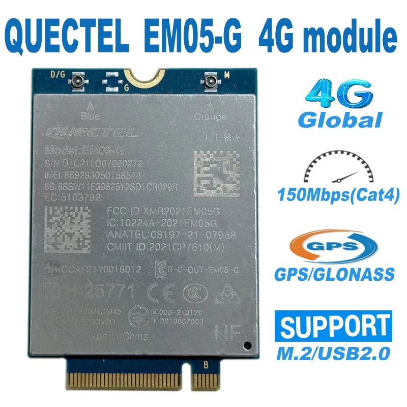 Módulo WDXUN EM05 EM05-G M.2 4G LTE Cat4 para FDD-LTE/TDD-LTD B1 B2 B3 B4 B5 B7 B8 B12 B13 B14 B18 B19 B20 B22 B26 B28 B66 B71