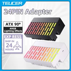TEUCER Conector Alimentación ATX 90° ARGB Esquina