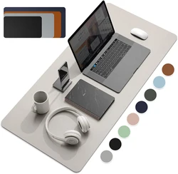 Alfombrilla Escritorio XL Cuero PU Impermeable para Ratón y Teclado