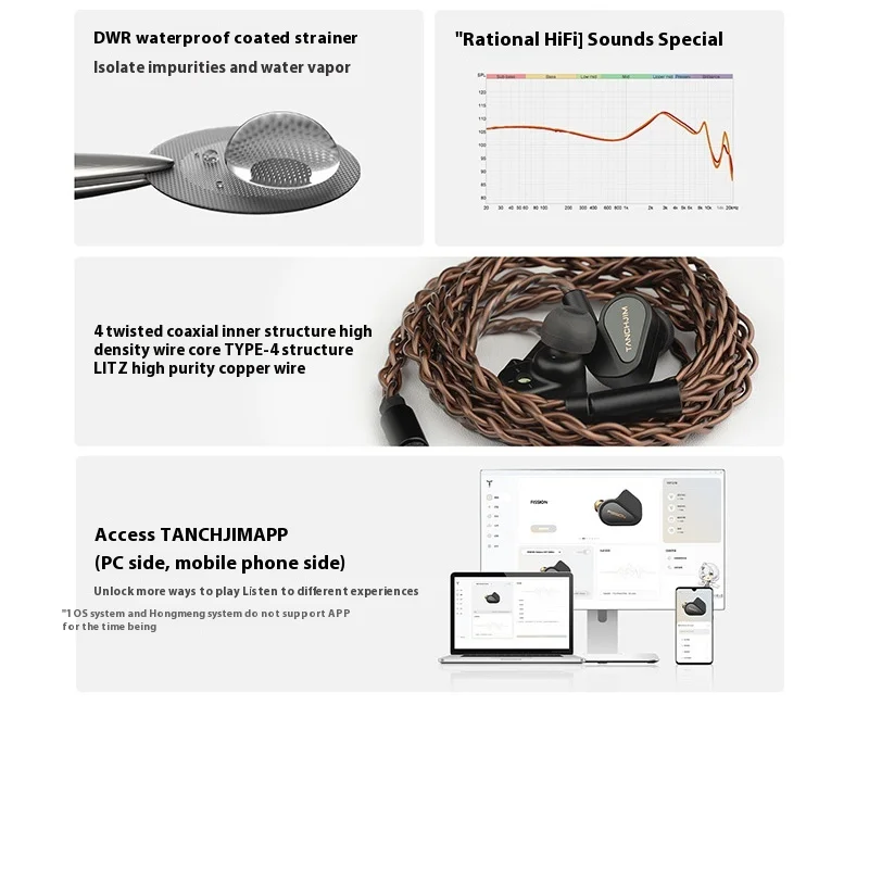 FISSION-auriculares intrauditivos HIFI con cable, resistente al agua, filtro ajustable de 4 velocidades y Cable intercambiable con aplicación, regalo - imagen 3