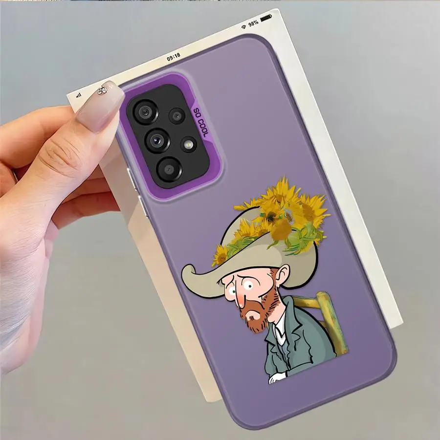 Van Gogh Creativity Flower Case for Samsung Galaxy A13 A20s A04e A03 A16 A02 A15 A06 A50 A11 A12 A14 Back Phone Cover - imagen 5