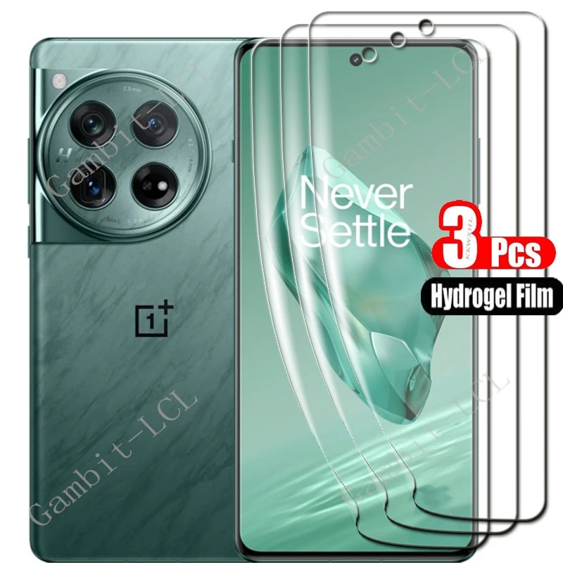Protector de pantalla para OnePlus 12, 6,82 ", OnePlus 12, PJD110, CPH2573, película de hidrogel hidráulico HD suave, cubierta protectora completa