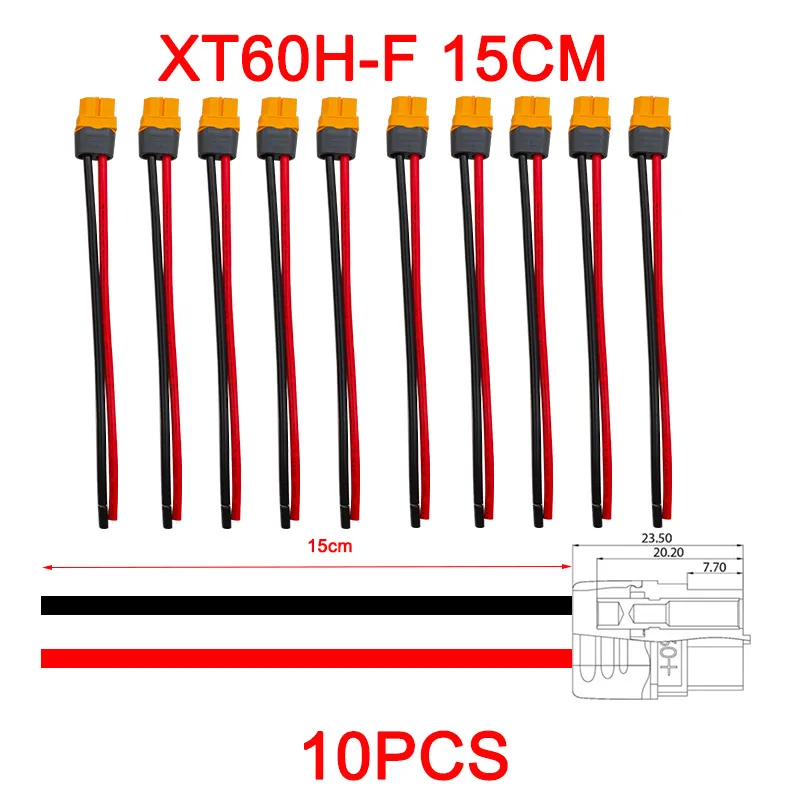 XT60H-F-15CM 10pcs