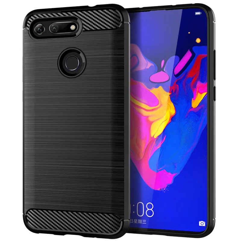 Funda de teléfono para Honor View 20, funda de fibra de carbono a prueba de golpes para honor v20 Huawey, funda protectora trasera completa, Fundas - imagen 3