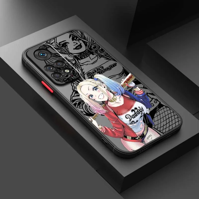 H-harley Q-Quinn arte Popular para Xiaomi Redmi 14C 13C 13 12C 11A 10A K70 K60 K50 K40 K30 K20 funda de teléfono translúcida esmerilada - imagen 3