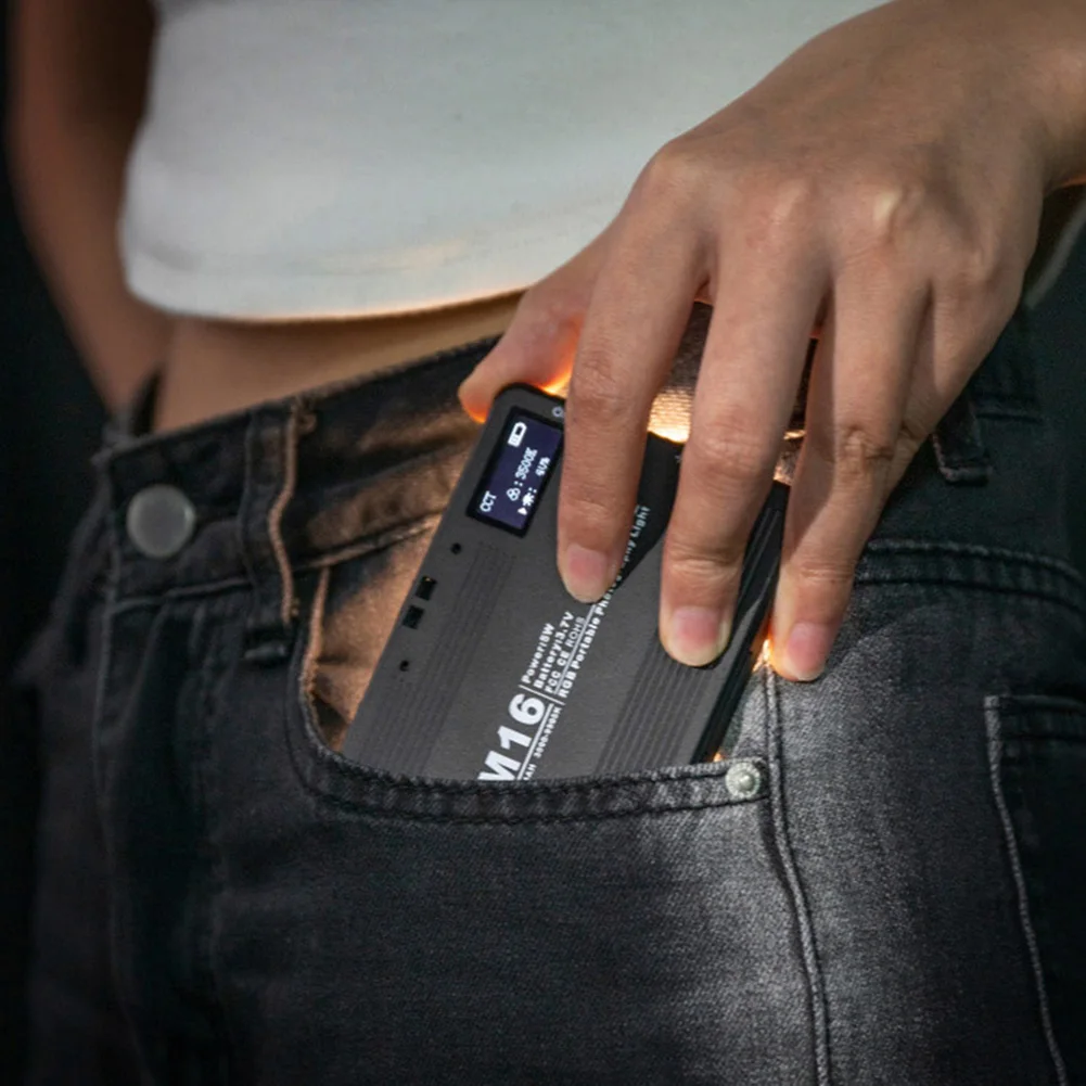 Luz LED RGB M15 para vídeo y fotografía, lámpara de relleno a todo Color, recargable, 1500mAh, regulable, 2500-9900K