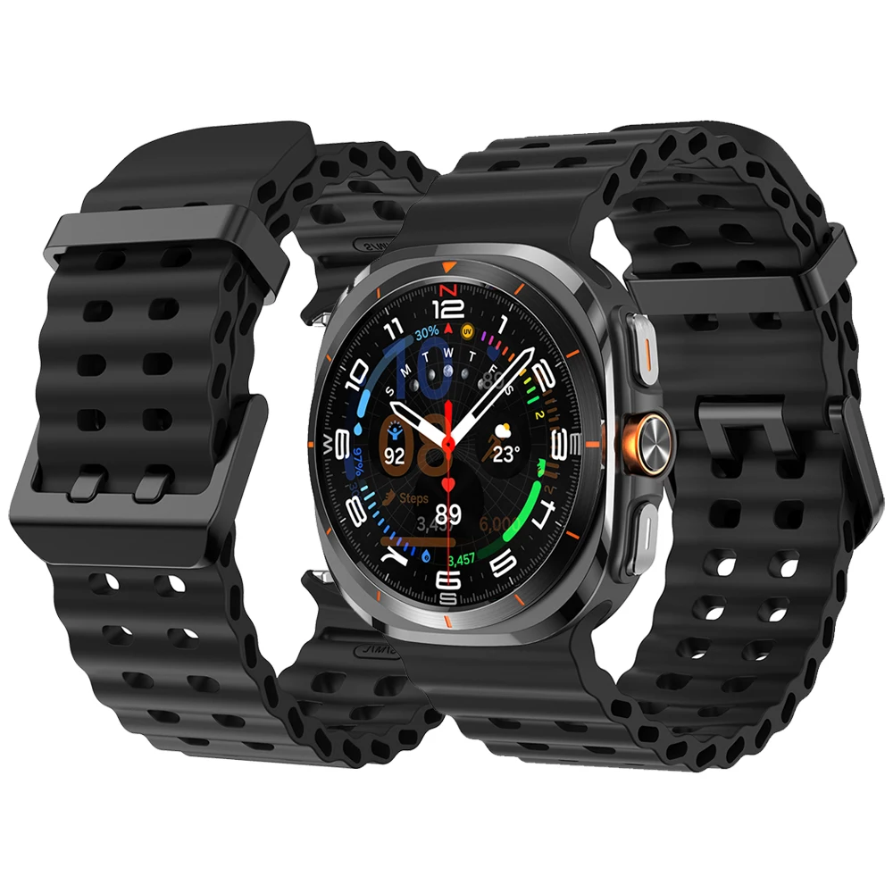 Correa deportiva para Samsung Galaxy Watch, correa de silicona Ultra, pulsera para Galaxy Watch Ultra 47mm, correa de reloj de repuesto 1:1 Original