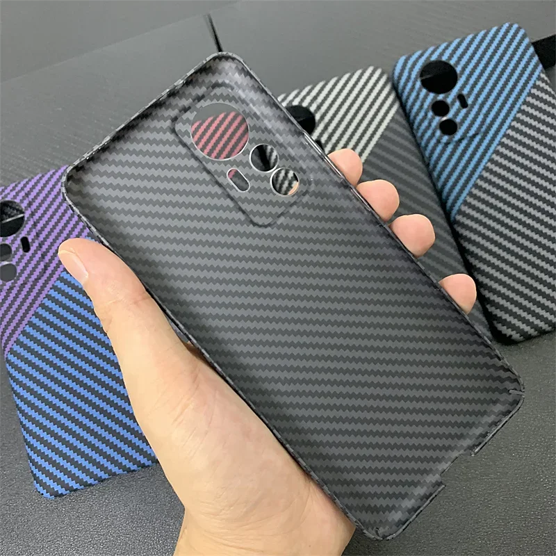 Funda de rayas de fibra de carbono para Xiaomi 12T, 12 Ultra, 12S, 12X, 12Pro, 11Ultra, 11, 10Pro, elegante, delgada, a prueba de golpes, Mi12T - imagen 3