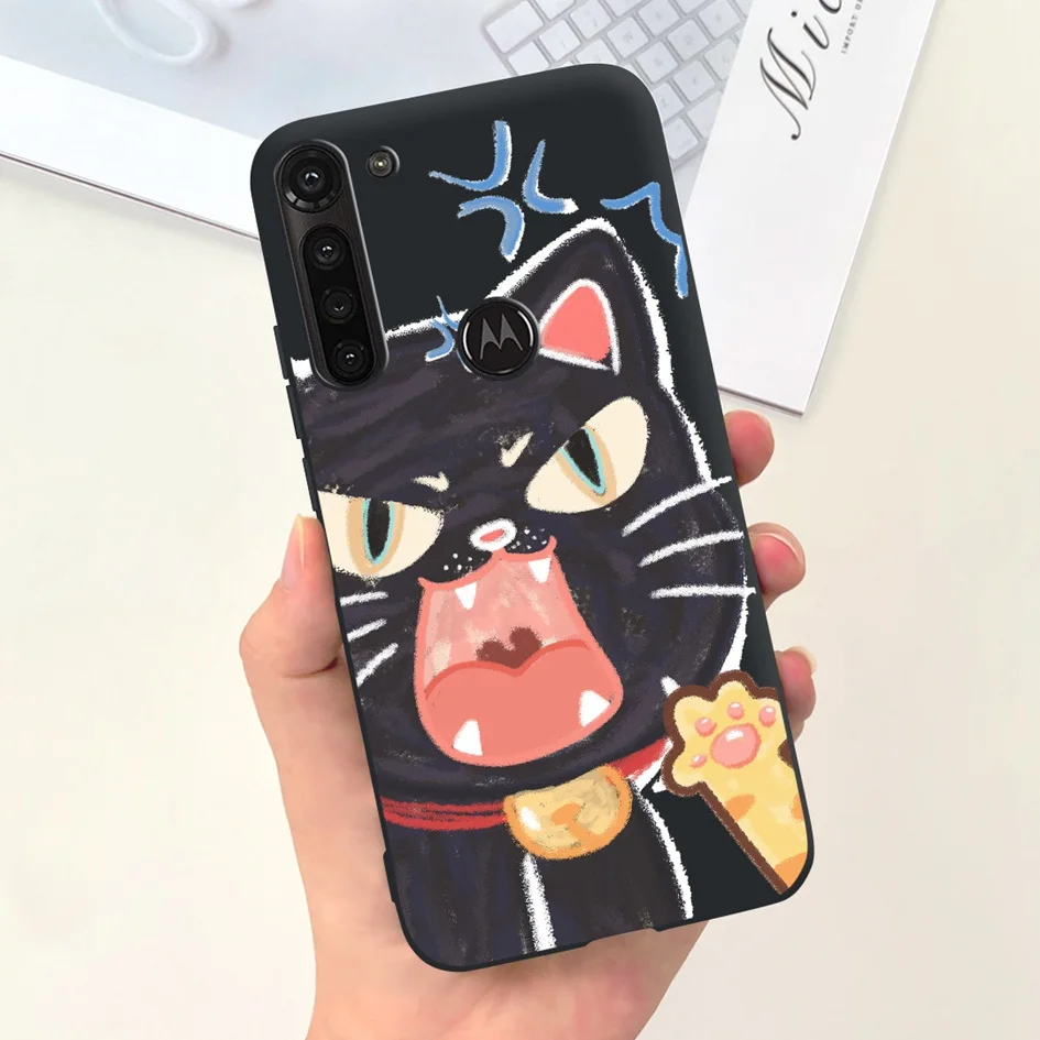 Para Motorola Moto G8 Power Funda de silicona suave a prueba de golpes TPU Funda de teléfono negra para Moto G8 Power XT2041-1 XT2041-3 Funda de dibujos animados - imagen 3