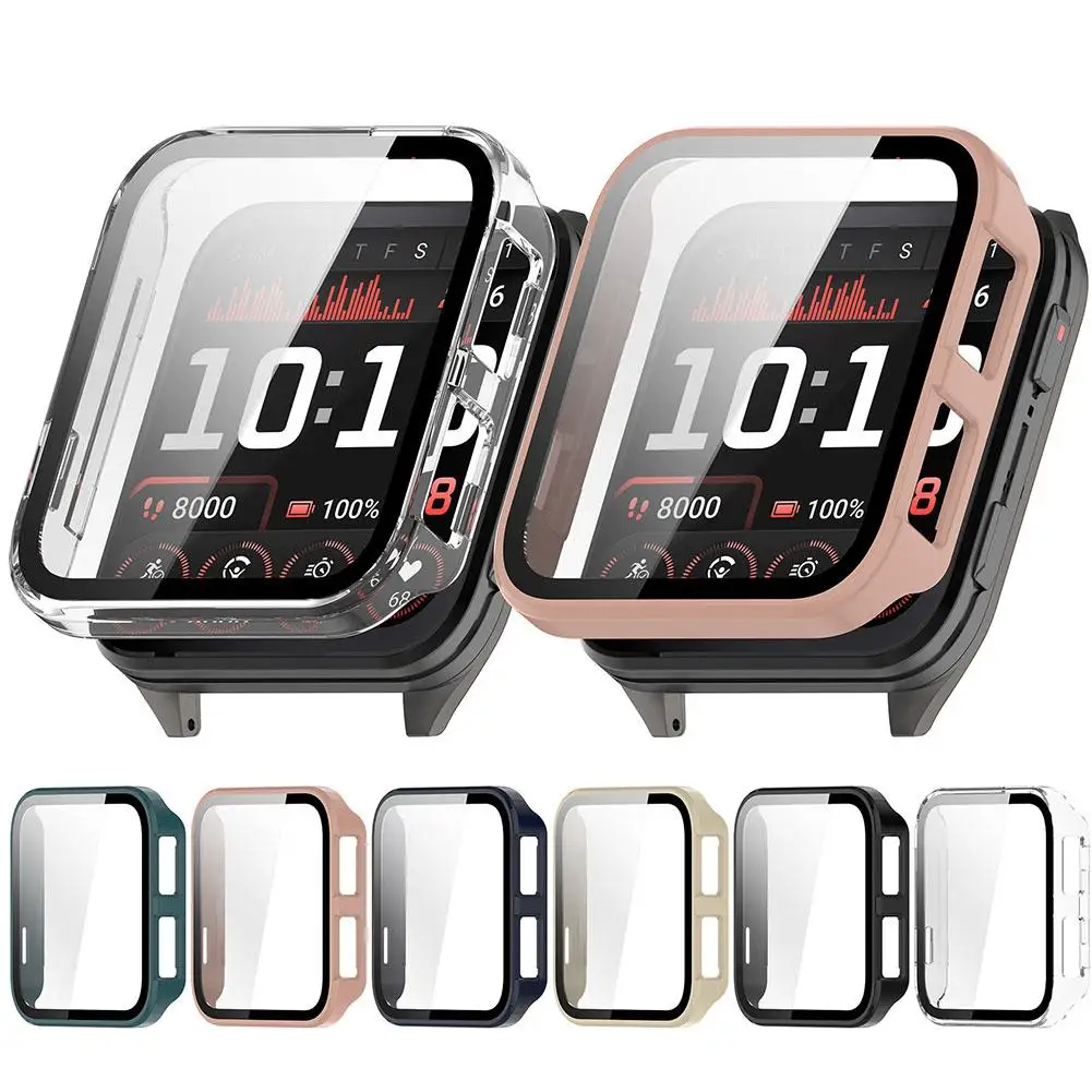 Funda protectora de PC + vidrio para Garmin Venu X1, Protector de pantalla completa, cubierta de marco P6R5