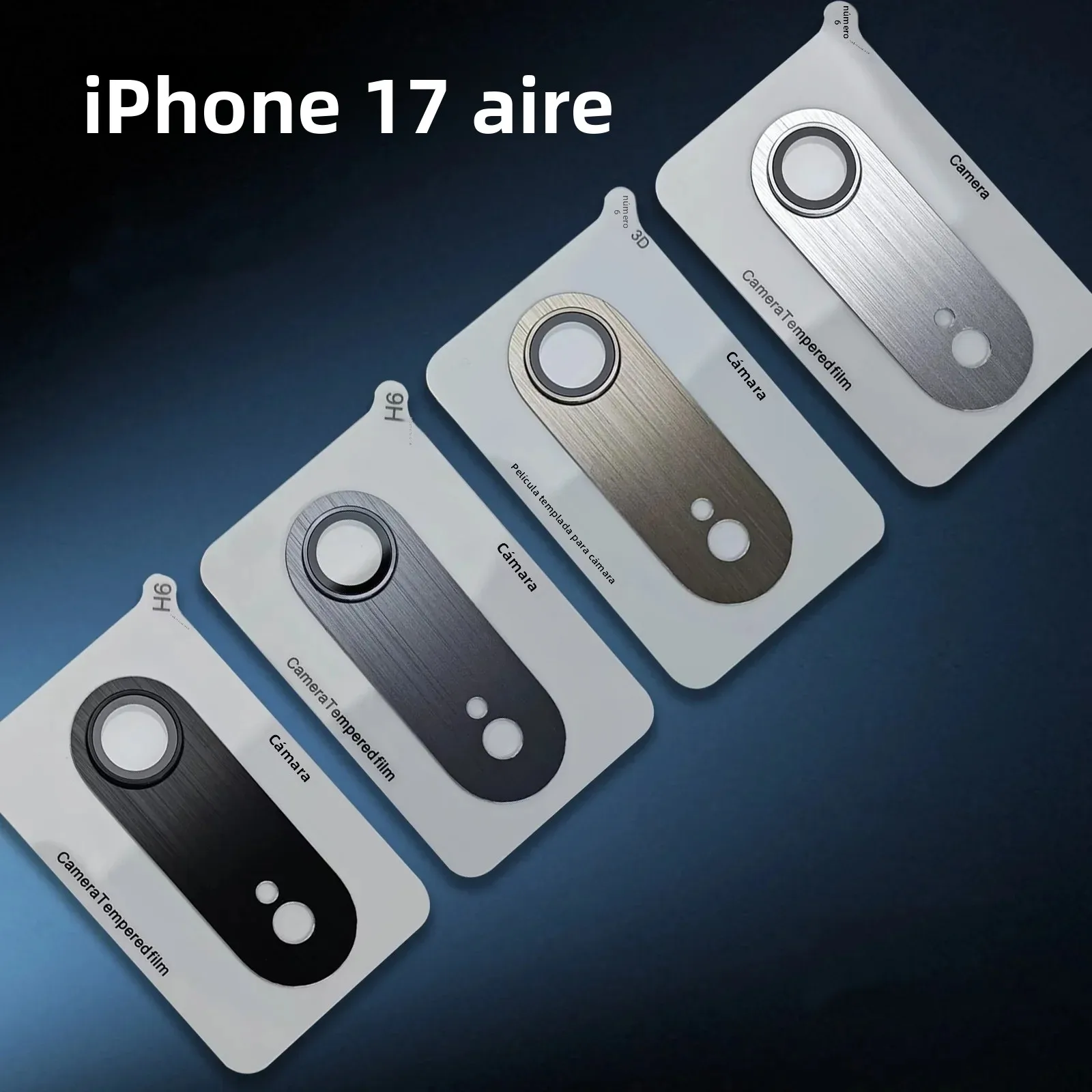 Para iPhone 17 Pro Max 17Air 17Pro Armor Protector de cámara Funda de anillo de aleación con lente y tapa de metal de vidrio templado para iPhone 17 Pro - imagen 4