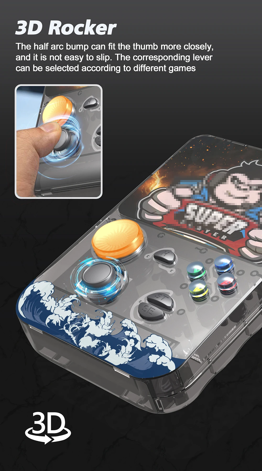 Última consola de juegos portátil con pantalla IPS HD de 3,5 pulgadas y Joystick liso 3D, memoria grande y compatible con tarjeta de memoria TF R36S Plus - imagen 2