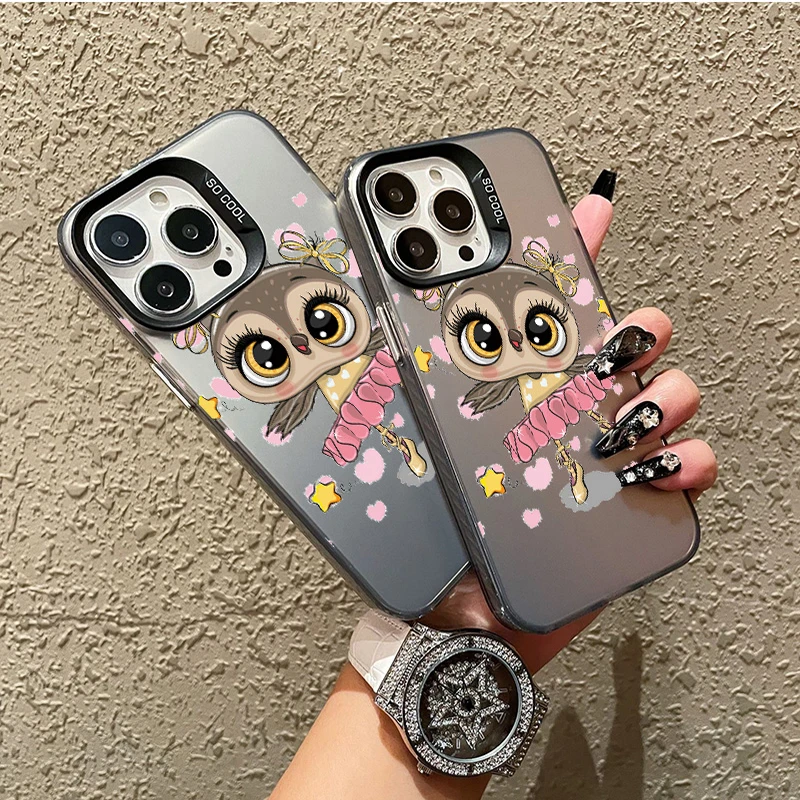 Funda bonita de dibujos animados de búho para Samsung Galaxy A32 A54 A34 A55 A15 A52 A53 A35 A24 A25 A51 A13 A14 A23 A50 A05 A05S A52S A30S A50S