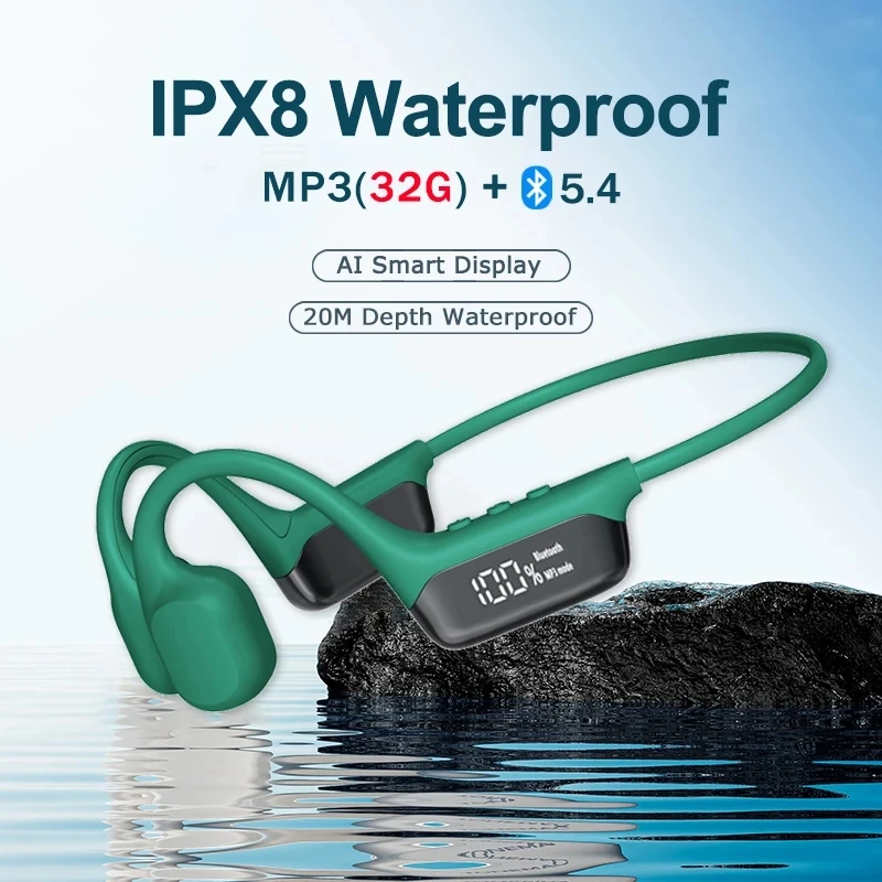 Xiaomi IPX8 impermeable natación conducción ósea auriculares Bluetooth bajo auriculares inalámbricos reproductor de MP3 ciclismo Fitness auricular - imagen 3