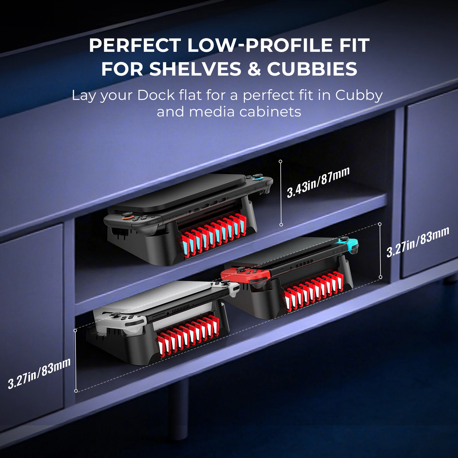 Estante de almacenamiento para consola de juegos, Base de estación de carga para Switch 2, Base Horizontal, accesorios para consola - imagen 5