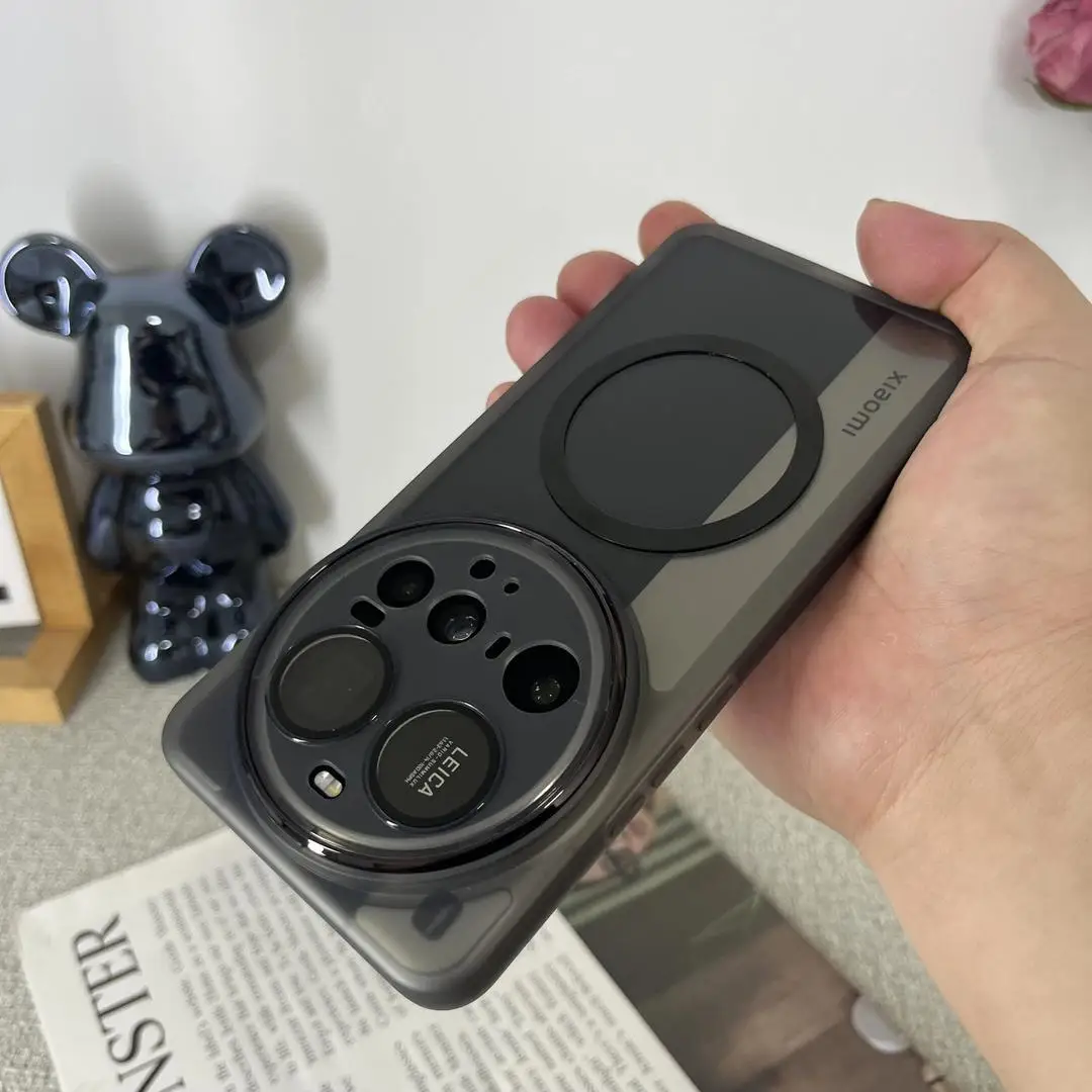 Para Xiaomi Mi 15 Ultra funda suave transparente lente magnética funda protectora trasera para Xiaomi Mi 15 14T 13T Pro Ultra Shell - imagen 3