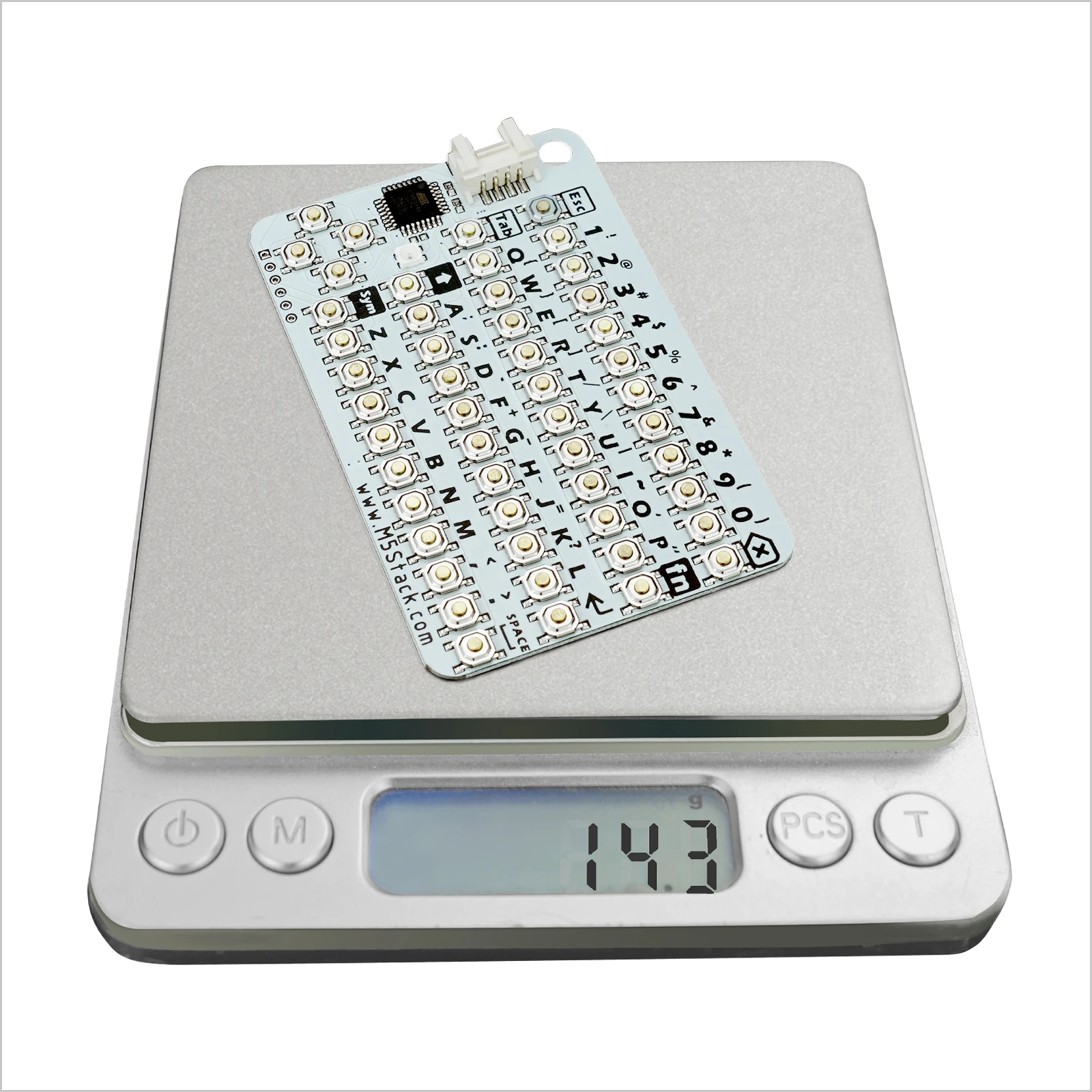 M5Stack Oficial CardKB v1.1 Mini Unidad de teclado QWERTY de 50 teclas con MCU ATMega8A, I2C, LED RGB, programable para UIFlow (MEGA8A) - imagen 3