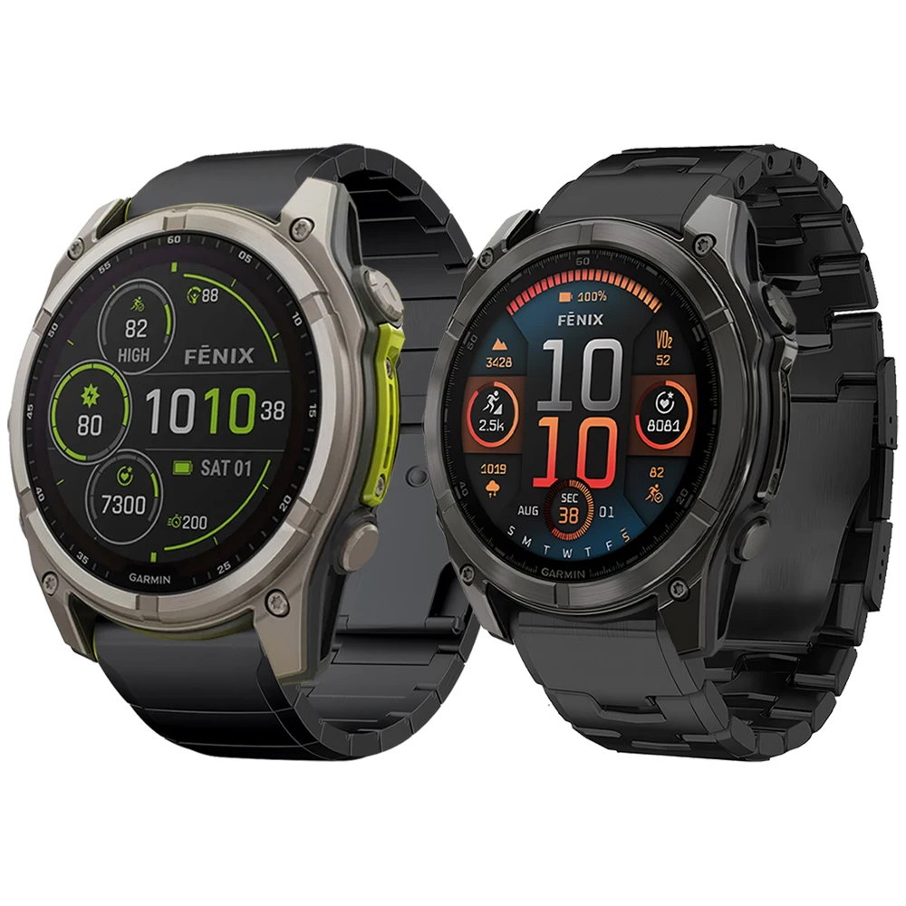 Correa de titanio para reloj Garmin Fenix 8 E 7 7X 6 6X 5 5X Plus/Epix Pro Gen 2 47mm 51mm/Tactix QuickFit 26mm 22mm