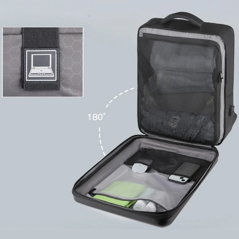 Mochila viaje para ordenador portátil con capa protectora acolchada y cómoda funda para carrito para viajar fácilmente - imagen 2