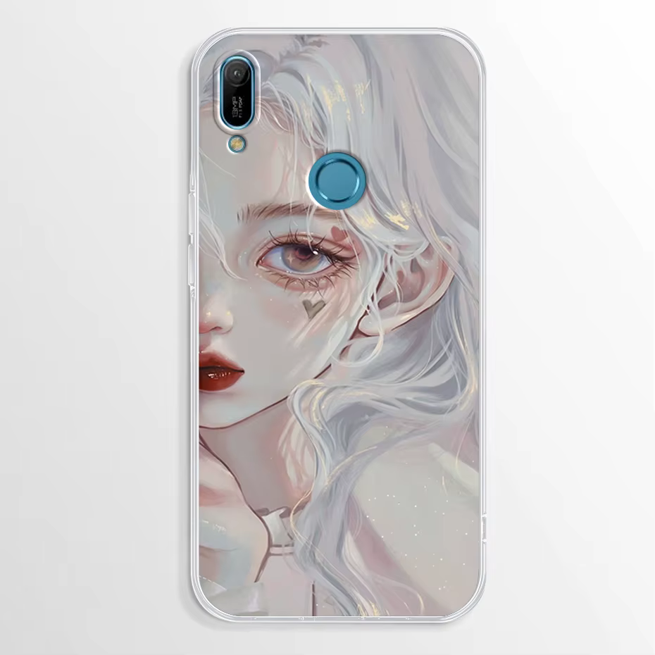 Funda para Huawei Y6 2019, carcasa con patrón de flores, transparente, suave, TPU, silicona, parachoques, Huawei Y6s 2019, Huawei Y6S 2019 - imagen 4