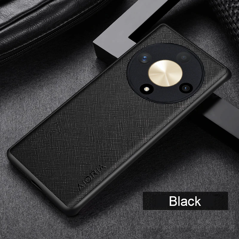 Funda para Honor Magic 6 pro lite, Funda de cuero con patrón cruzado, funda de lujo para honor x9b - imagen 4