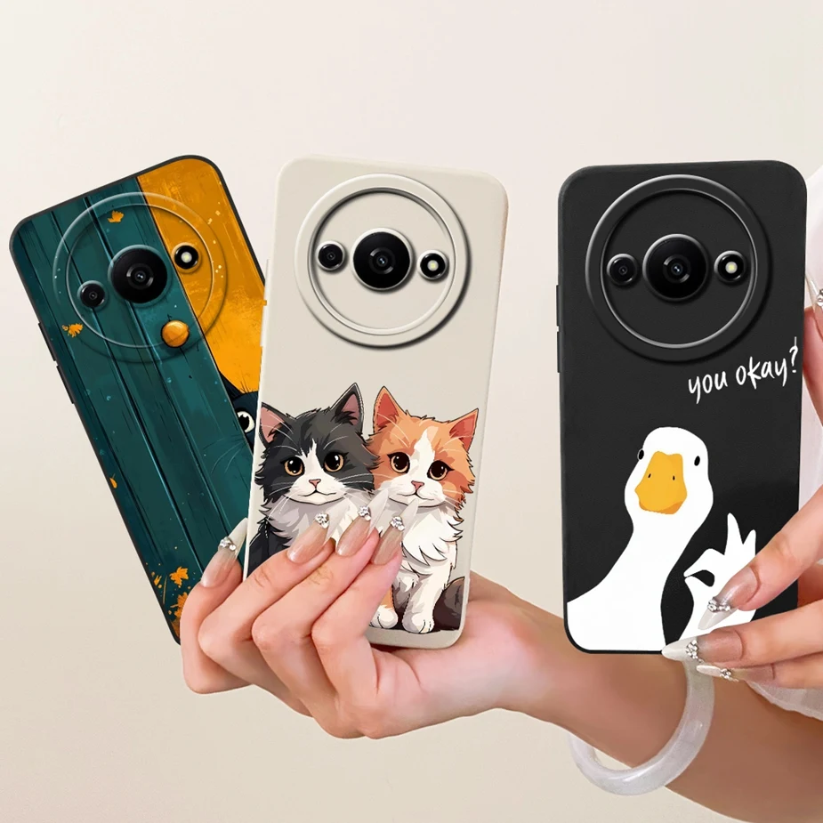 Para Xiaomi Redmi A3 funda Redmi A3x lindo dibujos animados caramelo pintado cubierta suave TPU funda de teléfono para Redmi A3 Pro A4 RedmiA3 RedmiA4 bolsas - imagen 4