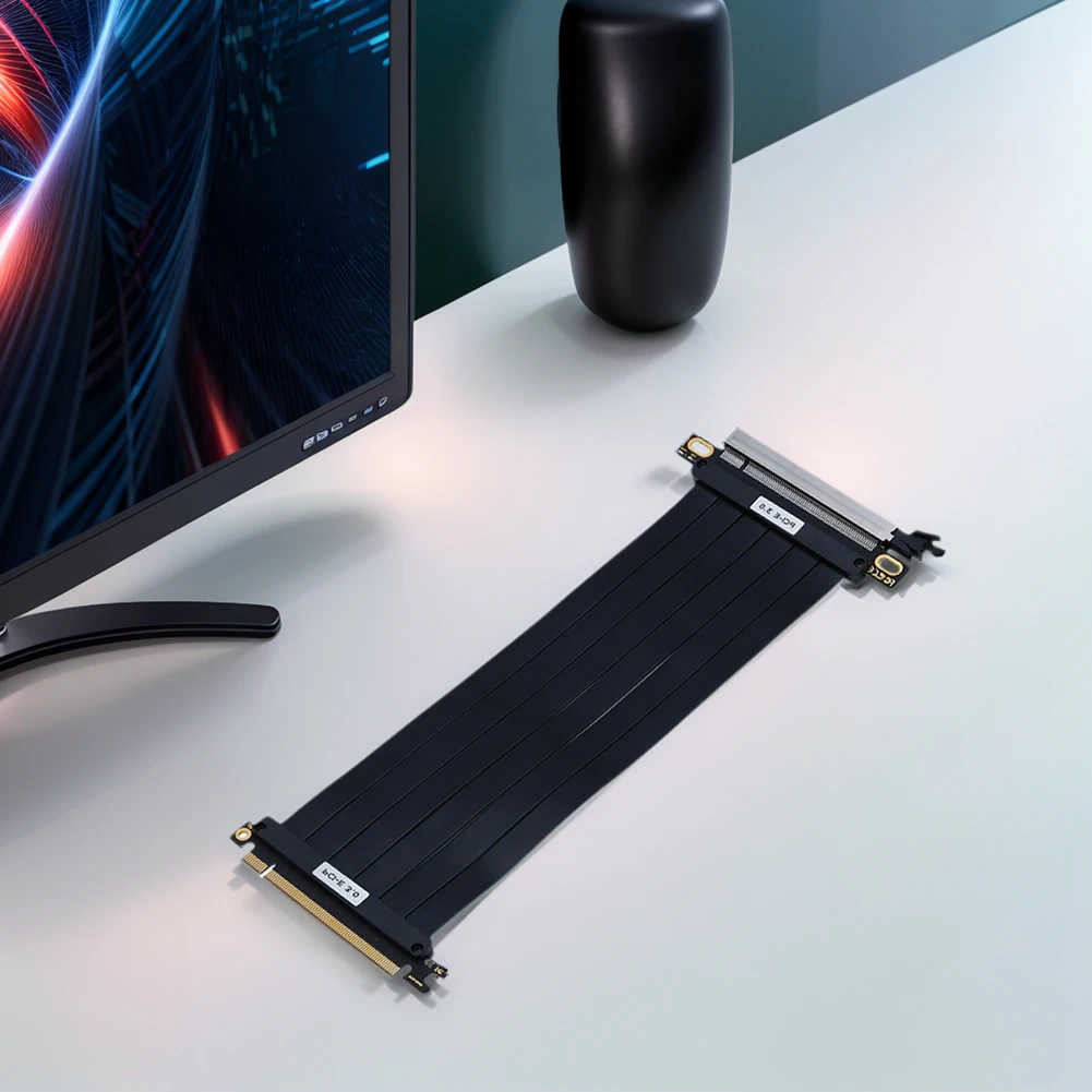 PCIe 3,0 X16 tarjeta extensora Flexible de alta velocidad EMI blindado PCI Express Gen 3 Cable de extensión GPU Cable de extensión de tarjeta gráfica - imagen 3