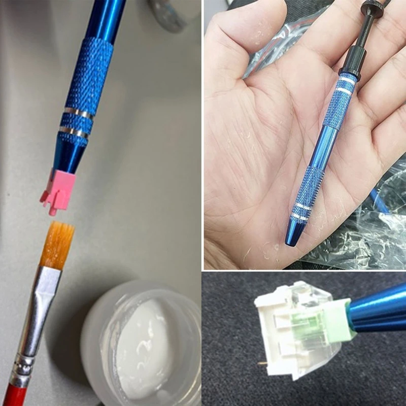 Soporte interruptor teclado mecánico, pinzas, herramienta lubricante, recolector vástago cepillo para interruptores - imagen 5