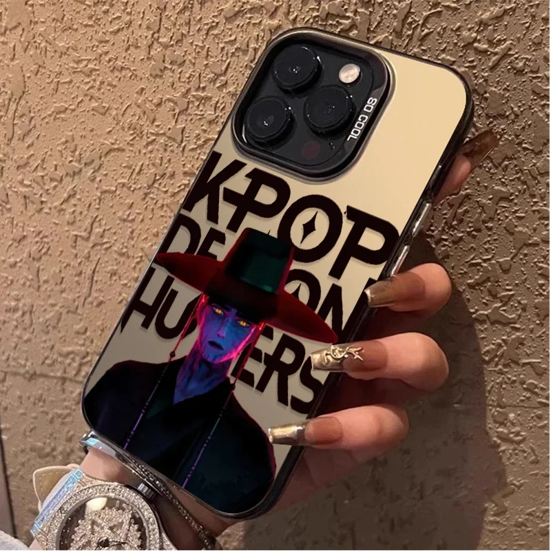 Funda de teléfono chapada para iPhone 17 Air 16 15 11 12 14 13 Pro Max XS X XR Plus 8 7 SE 2020 K-POP Saja Boys Jinu cubierta a prueba de golpes - imagen 3