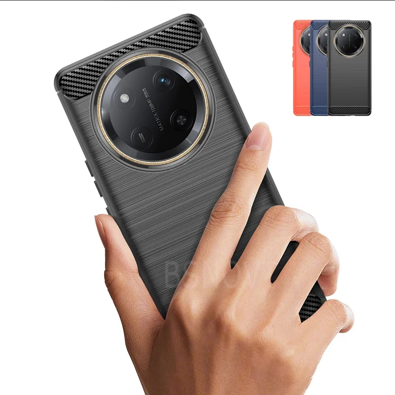 Para Huawei Honor X9C funda para Honor X9C Capas nuevo teléfono trasero a prueba de golpes parachoques suave TPU cubierta de fibra de carbono Honor X9C X9 C - imagen 2