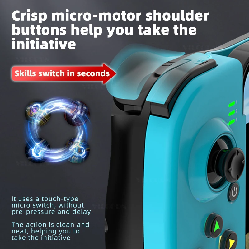 Mando móvil D3 para Android ios, controlador de juego para teléfono, Compatible con Bluetooth, Joystick elástico de Control de interruptor con Macro - imagen 4