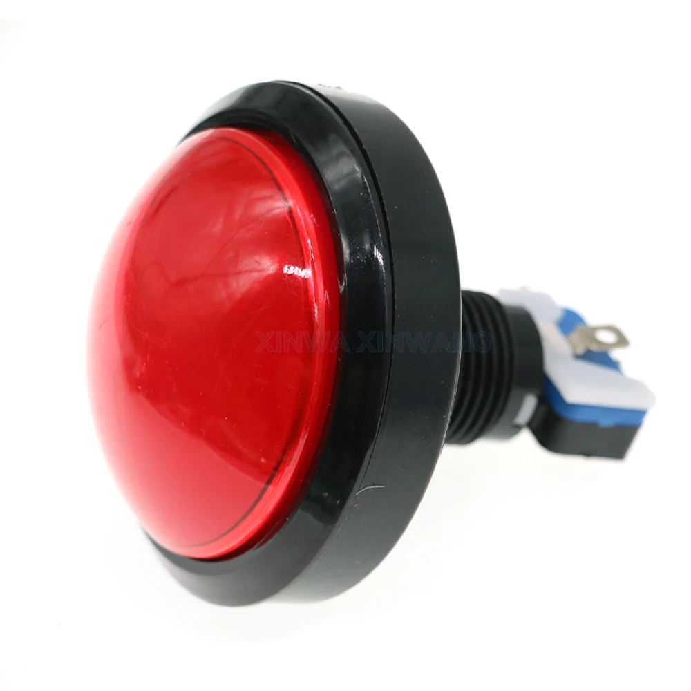 Pulsador de cúpula grande para DJ, botón redondo de 100mm, 12v, Led iluminado para Vidoe, máquina de juego Arcade, zumbador, interruptor de Reajuste automático, 1 unidad - imagen 4