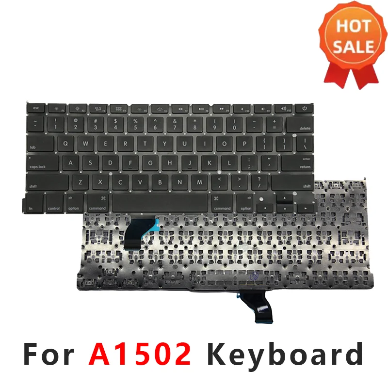 Nuevo teclado A1502 2013-2015 para Macbook Pro Retina 13 "reemplazo del teclado del ordenador portátil diseño EE. UU./REINO UNIDO/francés/alemán/ruso/árabe