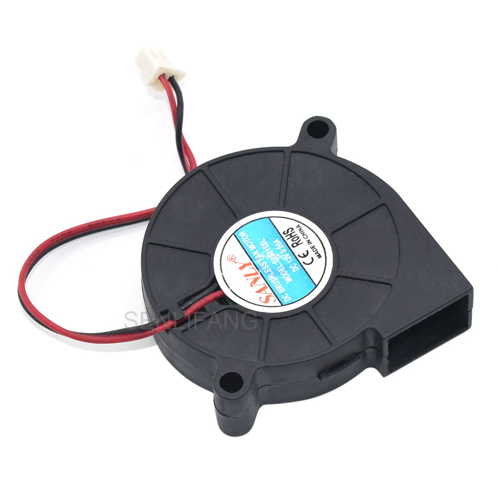 Ventilador de refrigeración Industrial para humidificador SANLY SF5015SL, 5cm, 5015, 50x50x15mm, 2 pines, 2 cables, 12V, 0.06A, 0,72 W - imagen 3