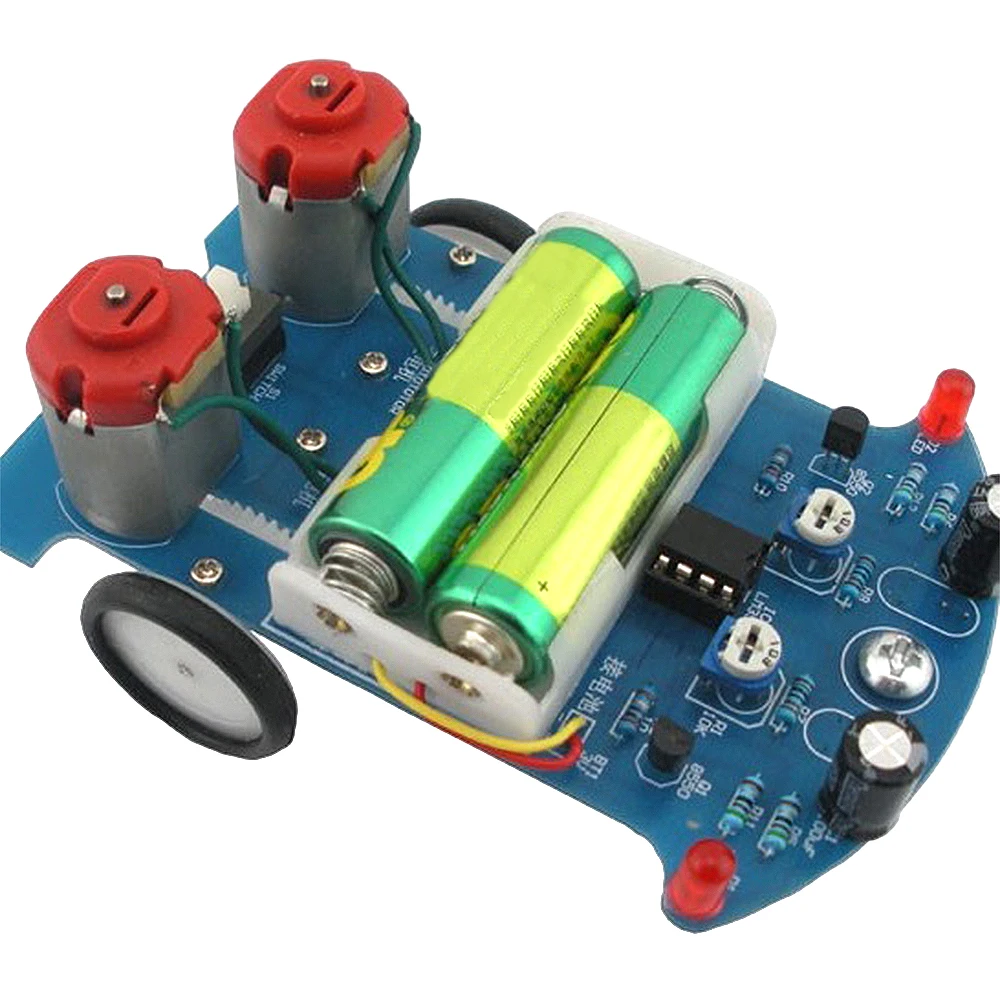 Kit electrónico DIY, línea de seguimiento inteligente, patrulla de inducción automática, Kits de coche Robot inteligente, juguete de enseñanza de experimentos, D2-5