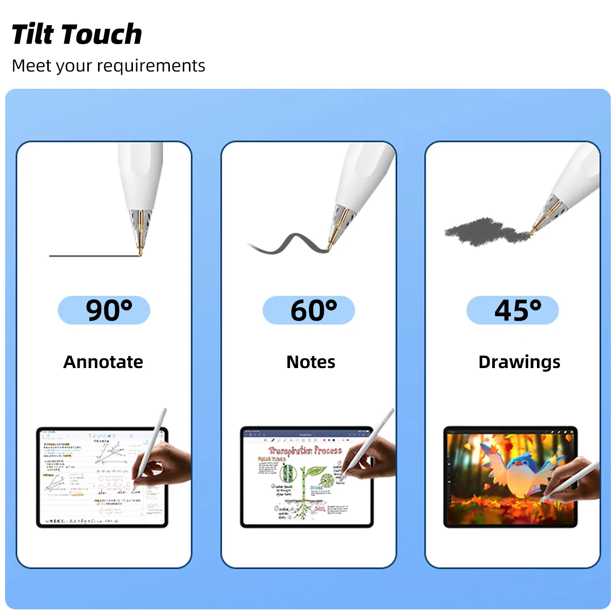 Punta de punta de repuesto extendida antideslizante para Apple Pencil 1ª y 2ª generación, lápiz óptico para ipad, punta de bolígrafo de amortiguación táctil inclinable para 애펜슬 슬 촉 - imagen 3