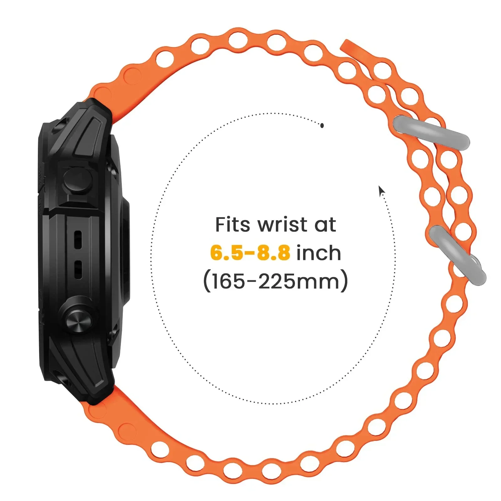 Correa de reloj oceánico de 20mm y 22mm para Garmin venu 2 Forerunner 245/255/645, Correa para reloj inteligente Venu2/SQ, pulsera Vivoactive 5/4/3 - imagen 5