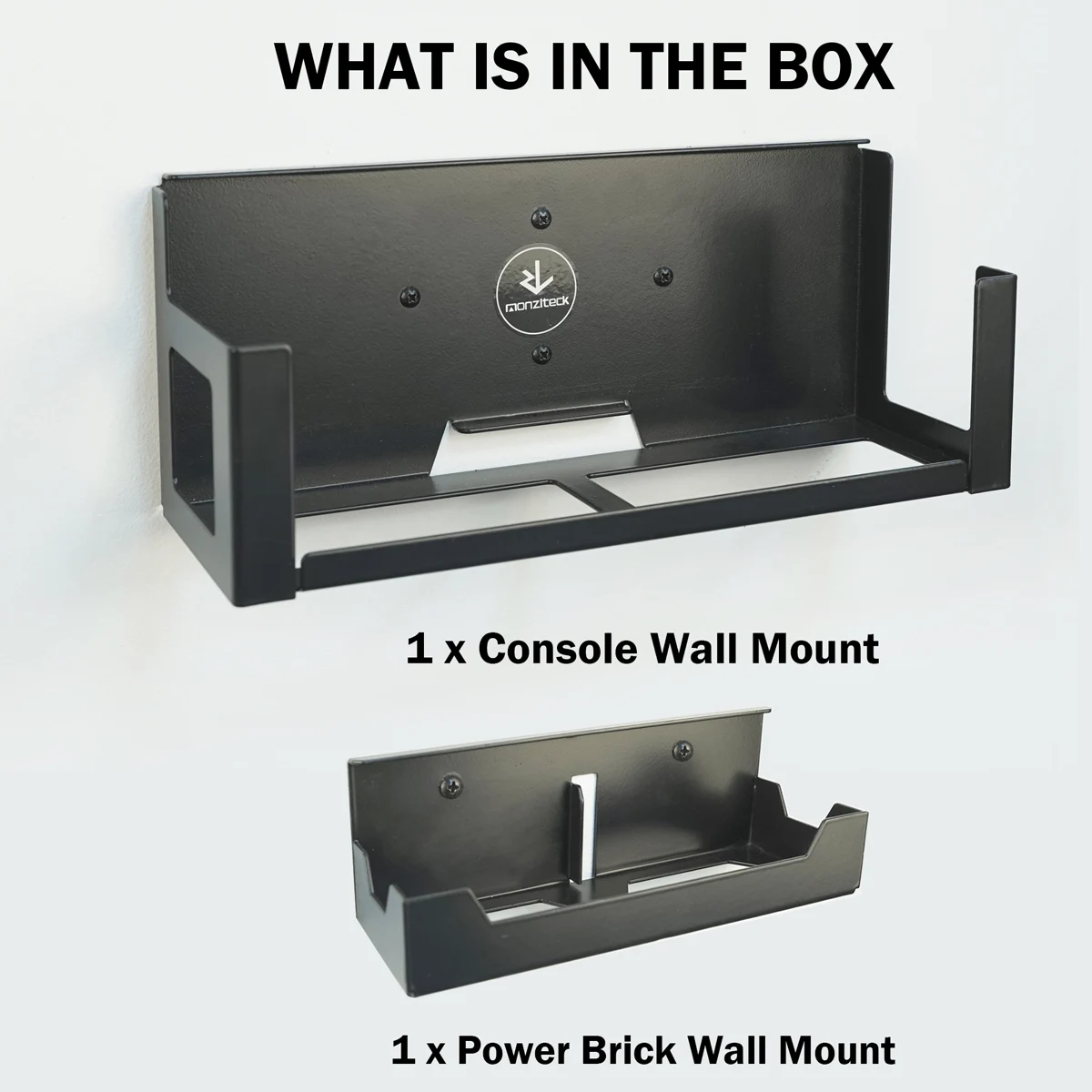 Soporte de pared Monzlteck para Xbox One Original + soporte de ladrillo eléctrico, colgante Vertical totalmente metálico en la pared con botón de encendido izquierdo/derecho - imagen 3