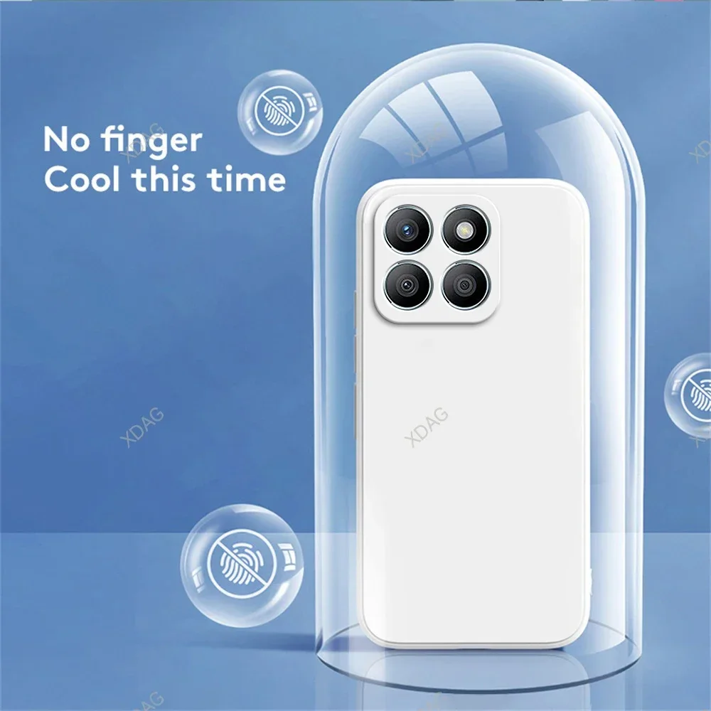 Funda de teléfono cuadrada de silicona líquida para Honor X8b 6,7 "LLY-LX1 LLY-LX2 LLY-LX3 protección básica de cámara carcasa trasera a prueba de golpes - imagen 3