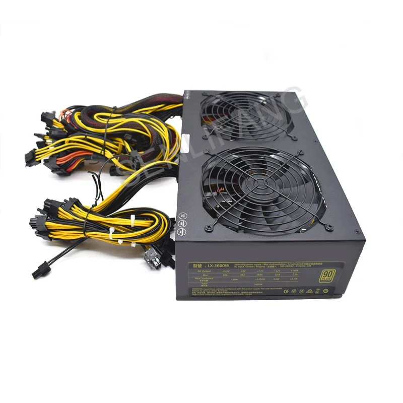 Equipo de minería de 12 tarjetas, 180-240V, pico psu, BTC, ETC, potencia de minería de 3600W, ATX, PSU, minería de Bitcoin, fuente de alimentación de PC - imagen 2