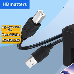Cable impresora USB 2.0 A macho-B macho ultralargo