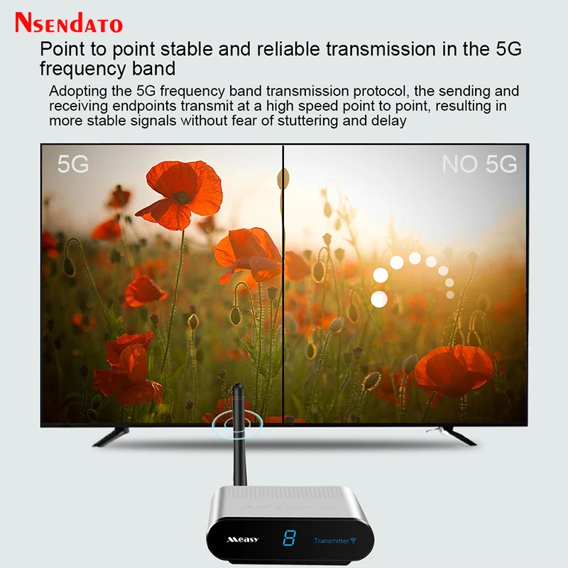 Measy-transmisor inalámbrico AV540 5,8G, receptor de Audio, vídeo, TV, señal AV, con Romote IR, 400M /1330 pies para sd - imagen 4