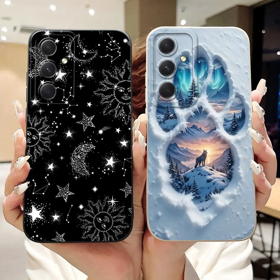 Funda para Samsung Galaxy A53 A54 A55 5G, Funda SM-A536B SM-A546V SM-A556B a prueba de golpes, Funda de moda con flores, Funda mate de silicona suave - imagen 2