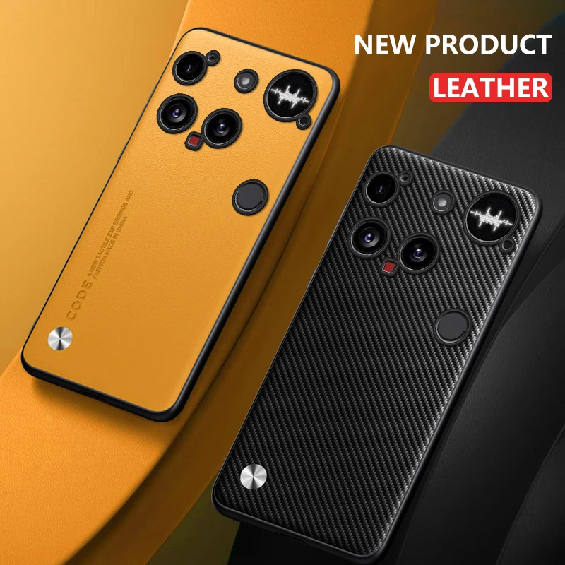 Funda de cuero para nada teléfono (3) 3 Phone3 5G fibra de carbono mate suave silicona dura a prueba de golpes cubierta de teléfono NothingPhone (3) A024 - imagen 3