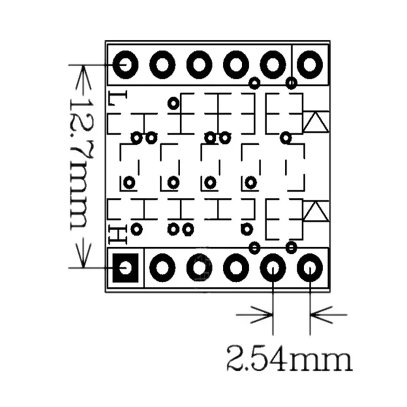 Convertidor de nivel lógico IIC I2C de 4 canales, módulo bidireccional de 3V a 5V, palanca de cambios de nivel para Arduino, 5/10 Uds. - imagen 4