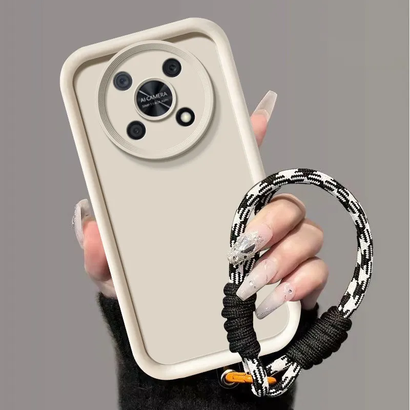 Para Huawei nova Y90 funda Huawei nova Y90 CTR-LX2 CTR-LX1 funda de teléfono tejido cordón cubierta piel sensación protección funda a prueba de golpes - imagen 2