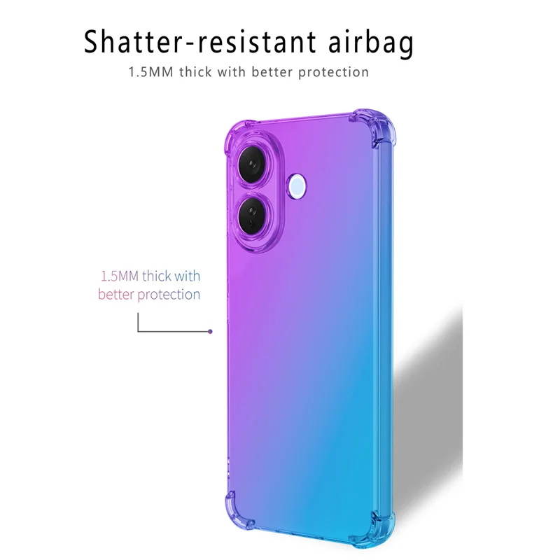 Funda de TPU con gradiente a prueba de golpes de cuatro esquinas para Vivo V60 Lite 5G 4G, funda protectora, Fundas Coque Capa - imagen 4