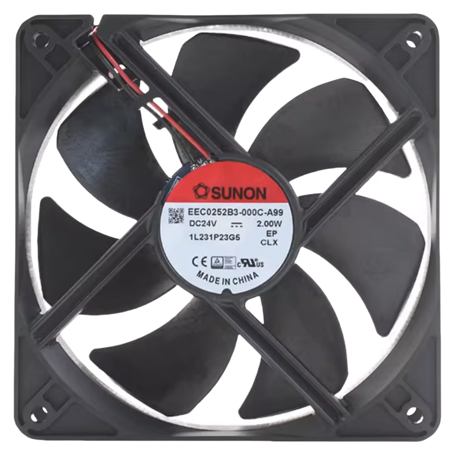 Para ventilador CC SUNON EEC0252B3-000C-A99 120x120x25mm - 24V 2W 2200RPM 75CFM rodamiento de bolas para refrigeración por inversor/servidor/PC